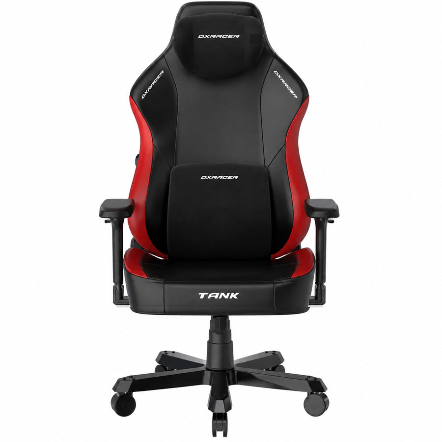 DXRacer TANK XXL black/red EPU leatherette gaming chair front view