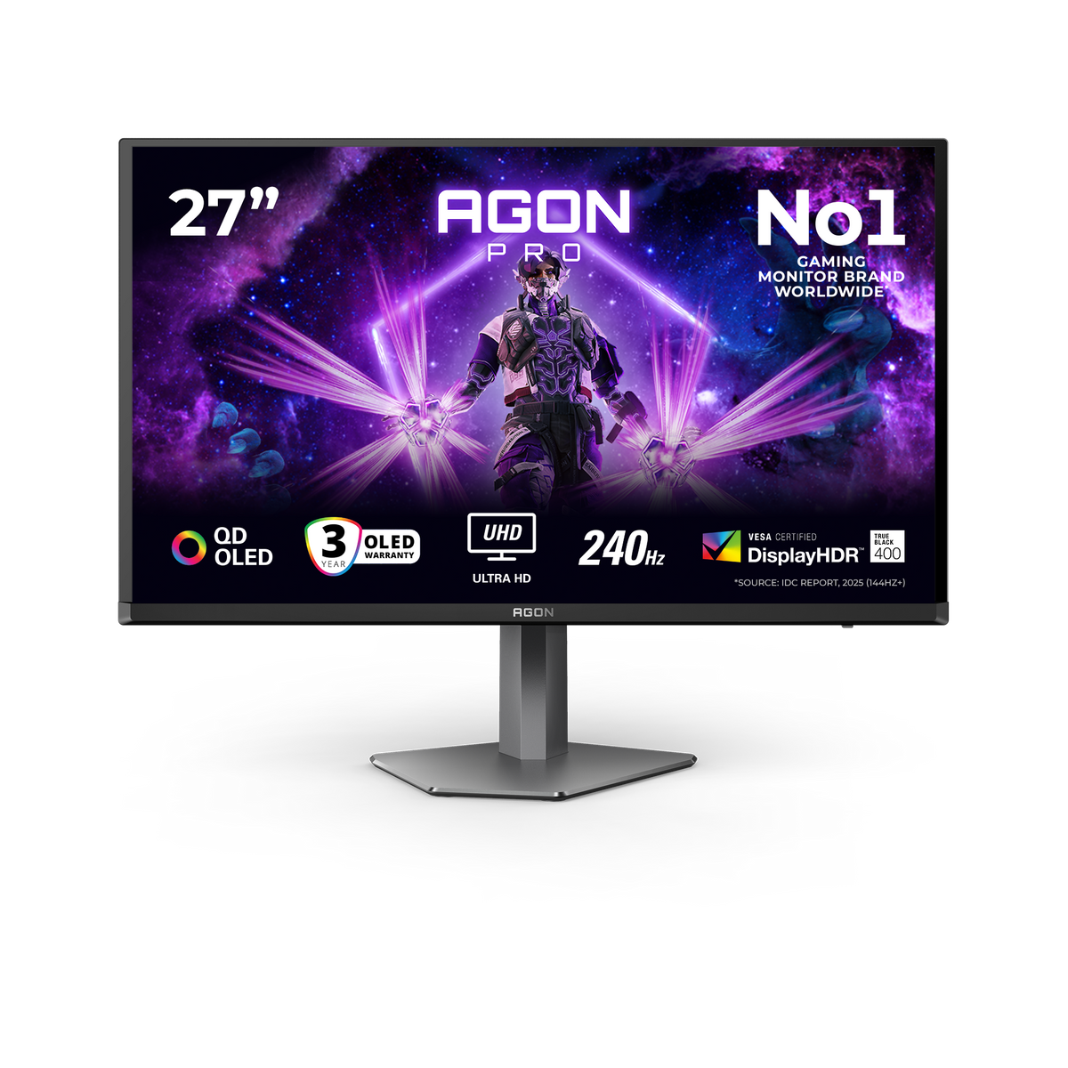 AOC AGON PRO AG276UZD gaming monitor front view