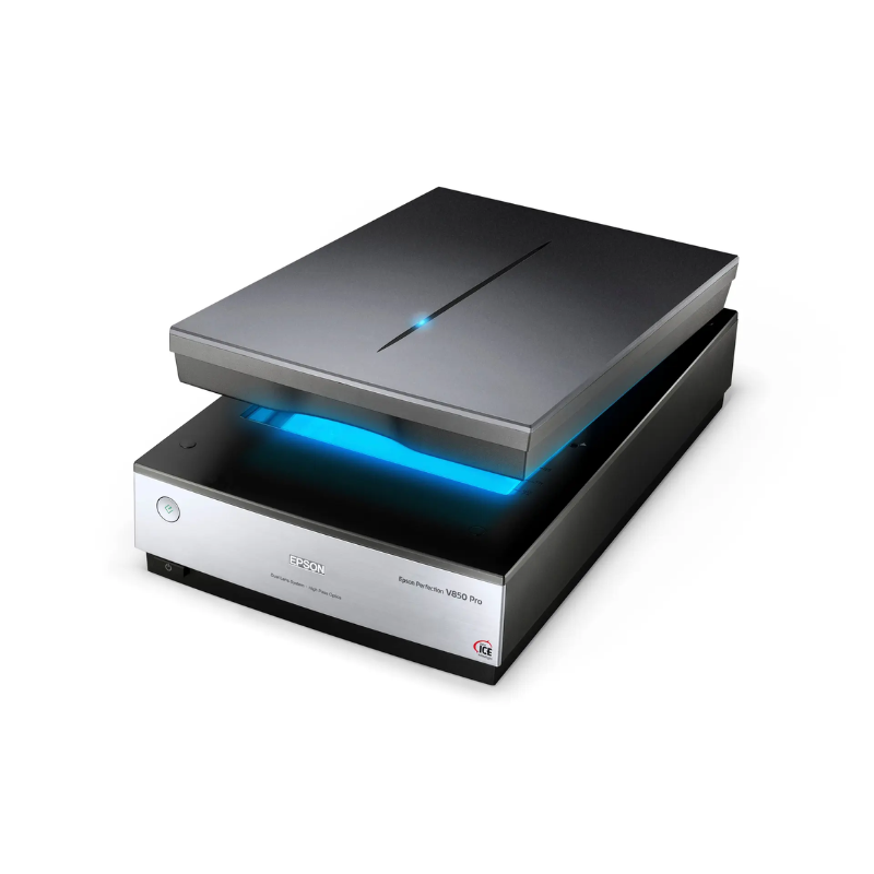 Epson Perfection V850 Pro Photo & Film Scanner, 6400 dpi, 4.0 Dmax, Dual Lens, LED, 35mm to 8x10" Film, USB 2.0, (B11B224401)