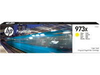 HP 973X High Yield Yellow Original PageWide Cartridge, approx. 7,000 Pages, (F6T83AE)