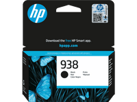 HP 938 Black Original Ink Cartridge, Standard Yield, for OfficeJet Pro 9120 / 9130 / 9720 / 9730 Series, (4S6X8PE)