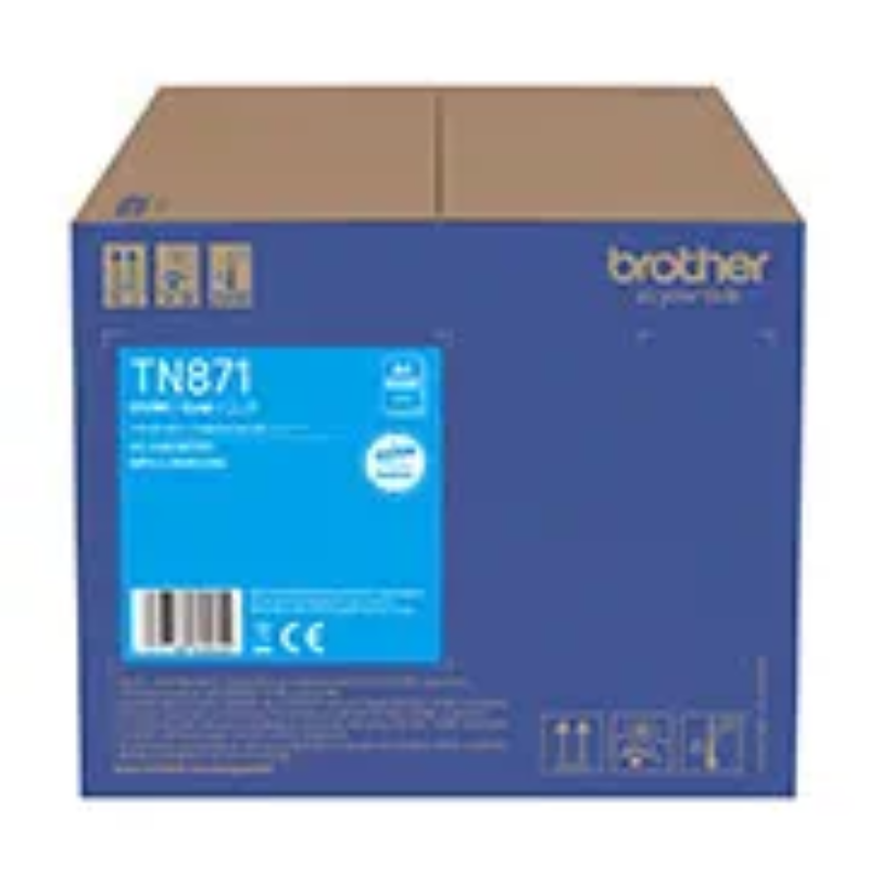 Brother TN871C Cyan Standard Yield Toner Cartridge, Up to 6,500 Pages, (TN871C)