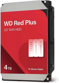 محرك الأقراص الصلبة الداخلي Western Digital 4TB WD Red Plus NAS - 5400 دورة في الدقيقة، ساتا 6 جيجابت/ثانية، CMR، ذاكرة تخزين مؤقت 128 ميجابايت، 3.5 بوصة - WD40EFZZ
