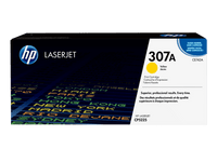HP 307A Yellow Original LaserJet Toner Cartridge, Approx. 7,300 Pages, (CE742A)