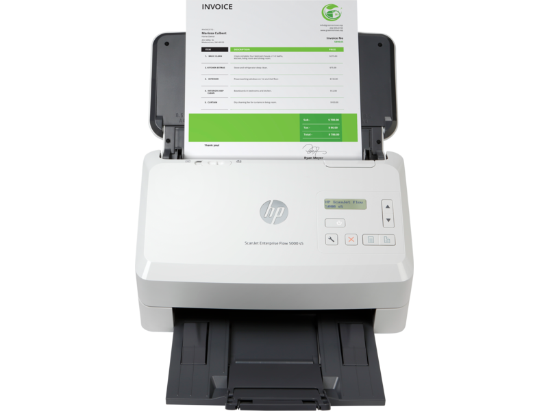 HP ScanJet Enterprise Flow 5000 s5 Sheet-feed Scanner, Up to 65 ppm/130 ipm, 80-Sheet ADF, 600 dpi, USB 3.0, (6FW09A)