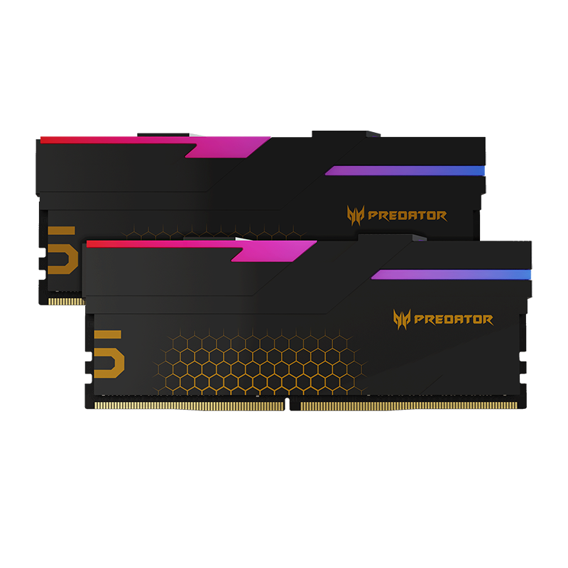Acer Predator Hermes RGB 32GB (2x16GB) DDR5 6000MHz CL28 Desktop Memory Kit, 1.35V, Black, (BL.9BWWR.635)