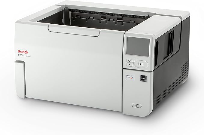 Kodak S3100 Production Document Scanner, 100 ppm / 200 ipm, 300-Sheet ADF, Up to 45,000 Pages/Day, USB 3.2 & Gigabit Ethernet, (S3100)