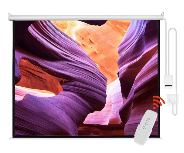 Motorized Electric Projection Screen ES300, 300 x 300 cm, with Remote Control, (ES300)