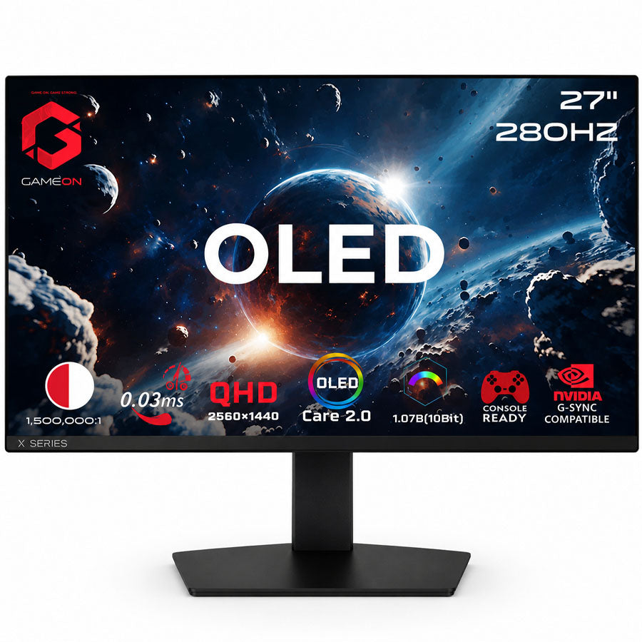 GameOn Signature X GO27QDOLD280 QD-OLED monitor front view
