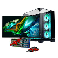 Gaming PC bundle - Egeira Vision Pro Black case with monitor