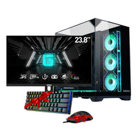 Gaming PC bundle - Egeira Vision Pro Black case with monitor