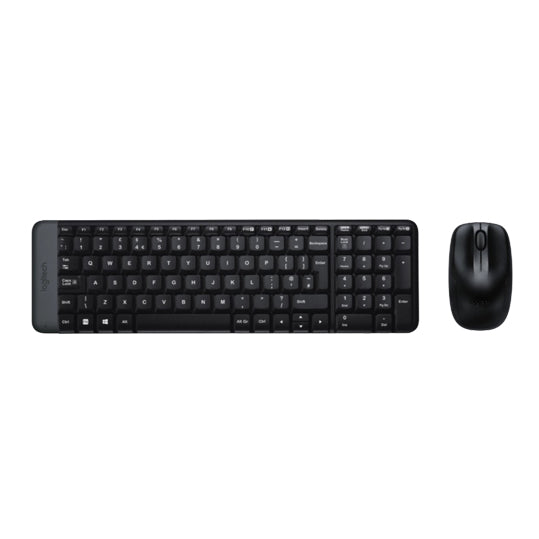 Logitech MK220 compact wireless keyboard and mouse combo front view