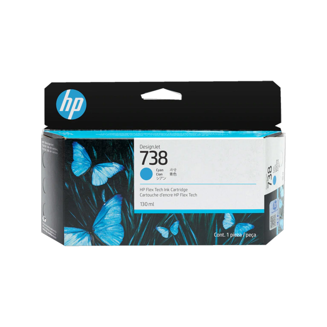 HP 738 Cyan ink cartridge 498N5A - image 1