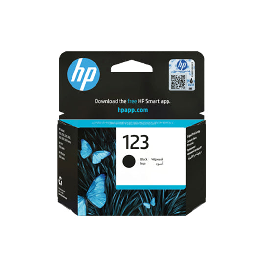 HP 123 Black ink cartridge F6V17AE - front view
