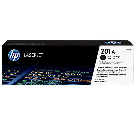 HP 201A Black toner cartridge (CF400A) - front view