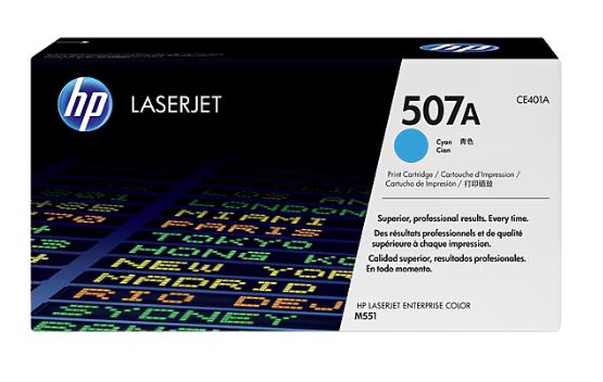 HP 507A Cyan Original LaserJet Toner Cartridge (CE401A) product view