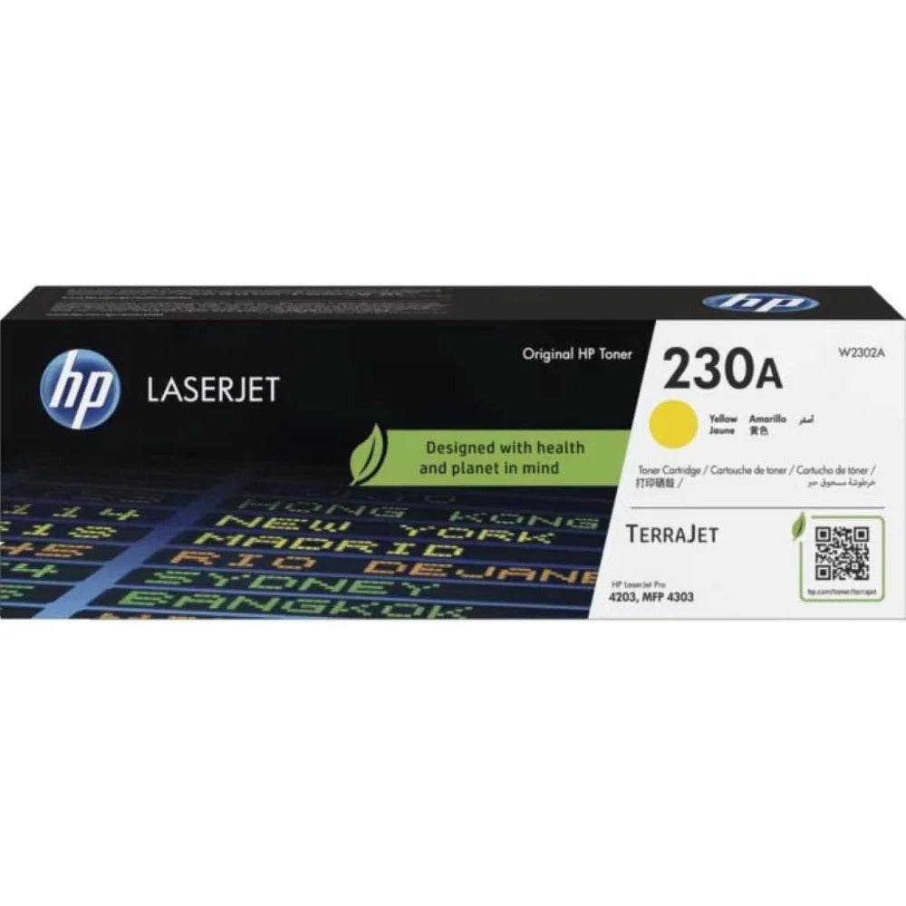 HP 230A Yellow toner cartridge (W2302A) - front view