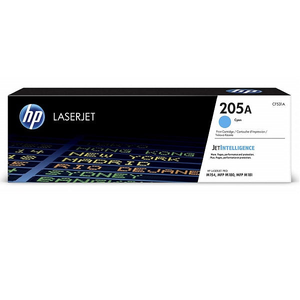 HP 205A Cyan toner cartridge (CF531A) - front view