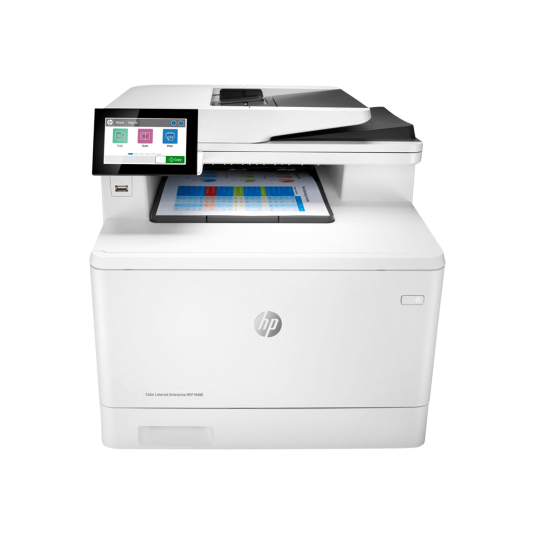 HP Color LaserJet Enterprise MFP M480f front view
