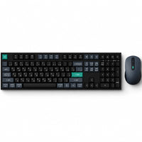 Keychron B36 + BM25 Wireless Keyboard and Mouse Combo, Full-Size Scissor-Switch Keyboard, Bluetooth 5.2 / 2.4GHz / Wired, 2400 DPI Mouse, Arabic/English, (KB2-AR)