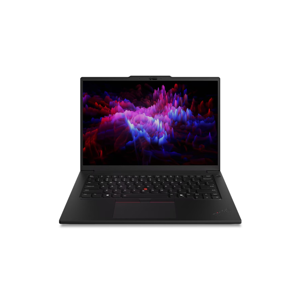 Lenovo ThinkPad P14s Gen 6 mobile workstation open, 14.5 inch WUXGA display in black