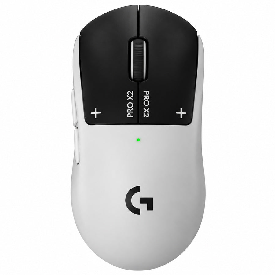 Logitech G PRO X2 SUPERSTRIKE wireless gaming mouse lunar eclipse top view