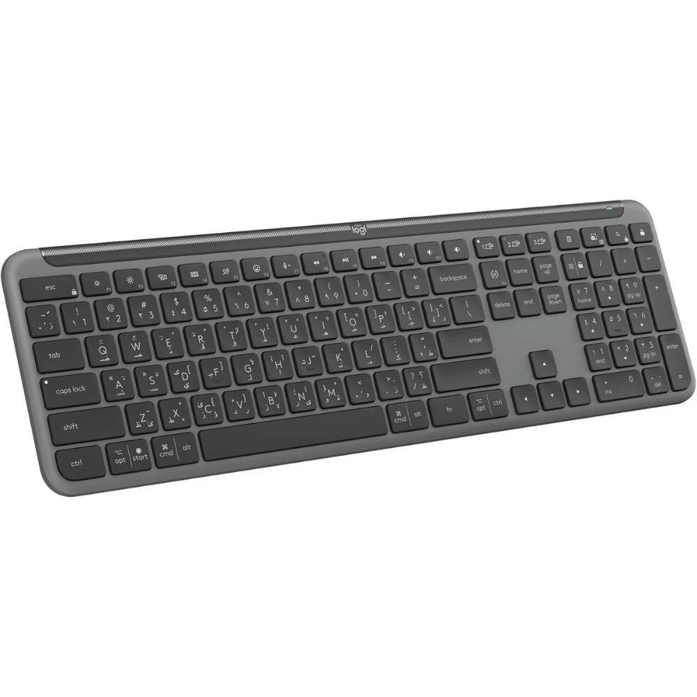 Logitech Signature Slim K950 full size wireless keyboard in graphite with number pad