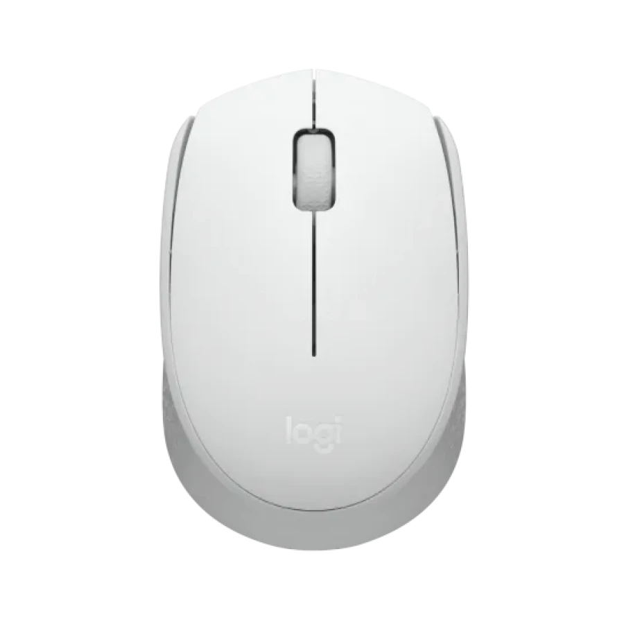 Logitech M171 Wireless Mouse, 2.4GHz USB Receiver, Ambidextrous, Plug and Play, Off-White, (M171)