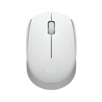Logitech M171 Wireless Mouse, 2.4GHz USB Receiver, Ambidextrous, Plug and Play, Off-White, (M171)