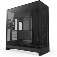 NZXT H9 Flow Dual-Chamber Mid-Tower ATX Case, Tempered Glass, 4 Fans Included, Black, (CM-H92FB-01)