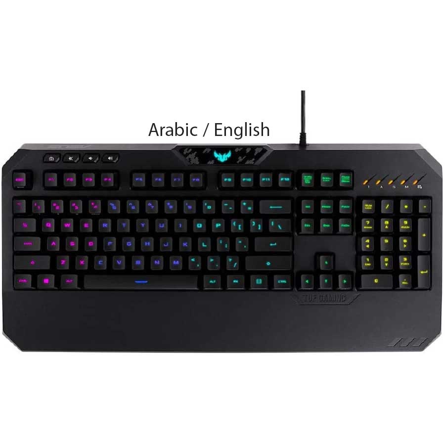 ASUS TUF Gaming K5 RGB gaming keyboard front view