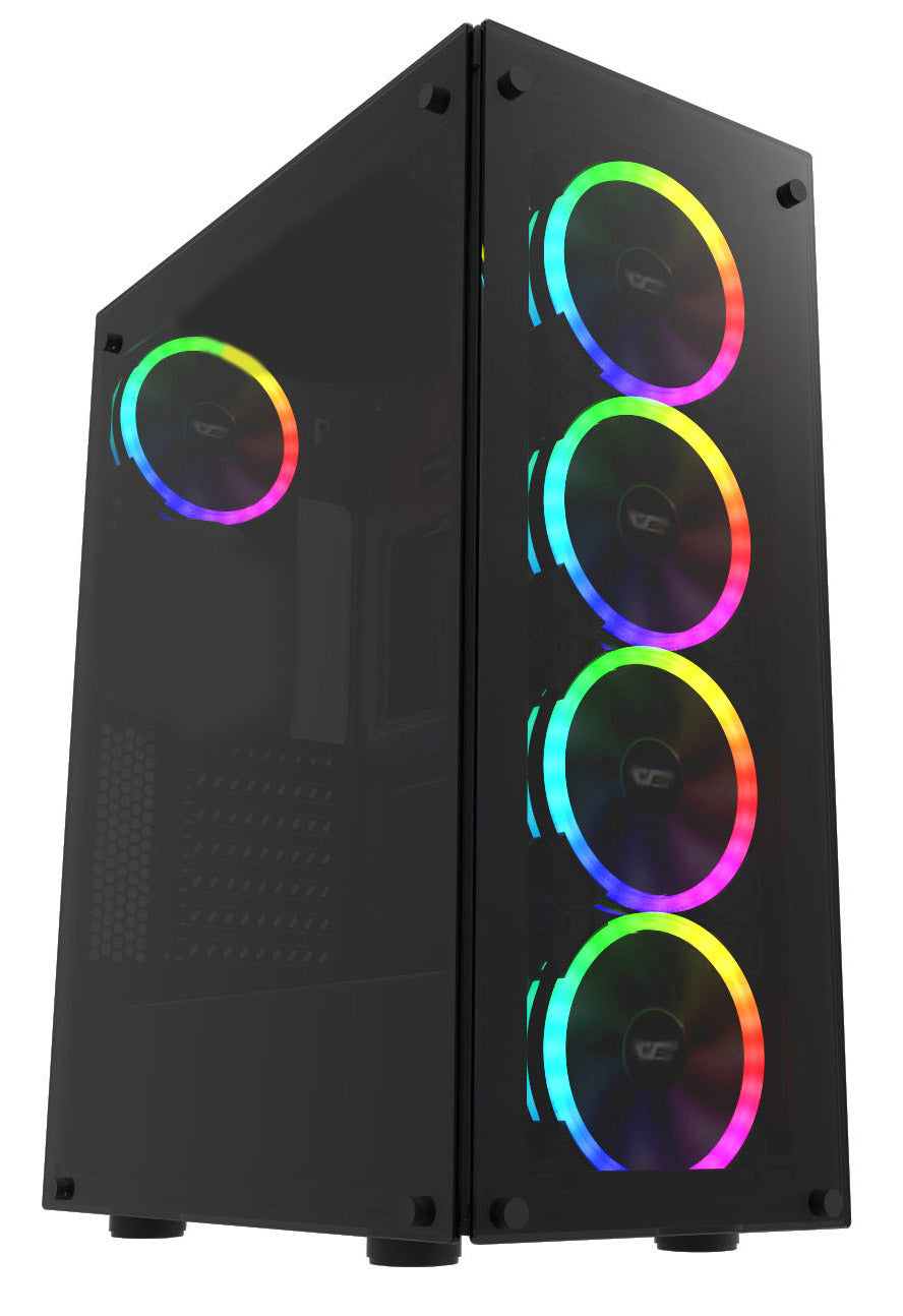 darkFlash Phantom black tempered glass case main product view