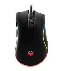 Meetion G3330 Hera RGB wired gaming mouse black front view