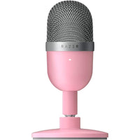 Razer Seiren Mini USB Condenser Microphone, Ultra-Compact, Supercardioid, 14mm Capsule, Tilting Stand, Quartz Pink, (RZ19-03450200-R3M1)