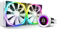 NZXT Kraken Z63 RGB white 280mm liquid cooler front view