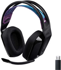 Logitech G535 LIGHTSPEED wireless gaming headset black front view
