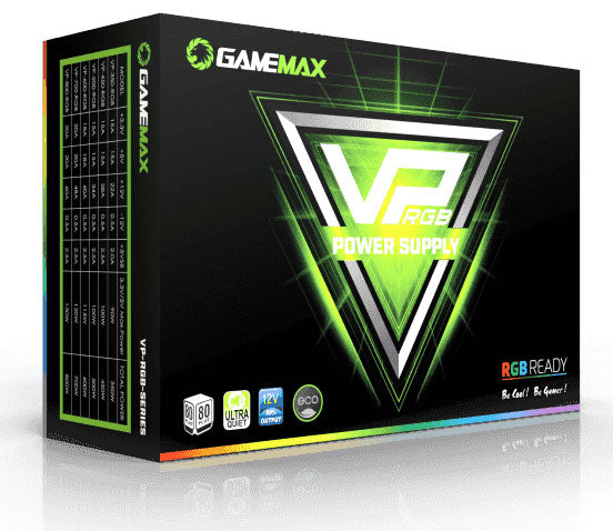 GameMax VP-800 RGB 800W power supply front view
