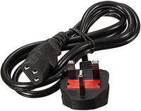 Desktop power cord with 3-pin connector front view
