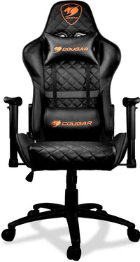 Cougar Armor One black gaming chair front view