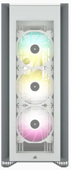 Corsair iCUE 7000X RGB White case front view