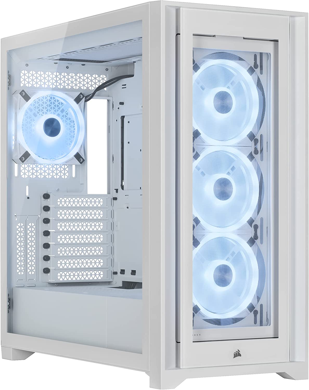 Corsair iCUE 5000X RGB White case front view