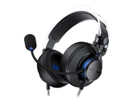 Cougar VM410 PS wired gaming headset blue black front view
