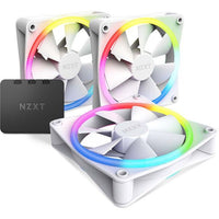 NZXT F120 RGB DUO White triple pack front view