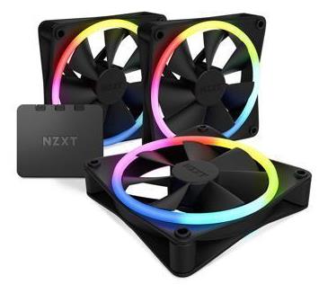 NZXT F120 RGB DUO Black triple pack front view