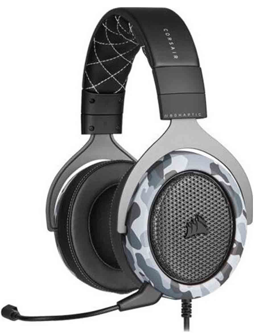 Corsair HS60 HAPTIC gaming headset front view