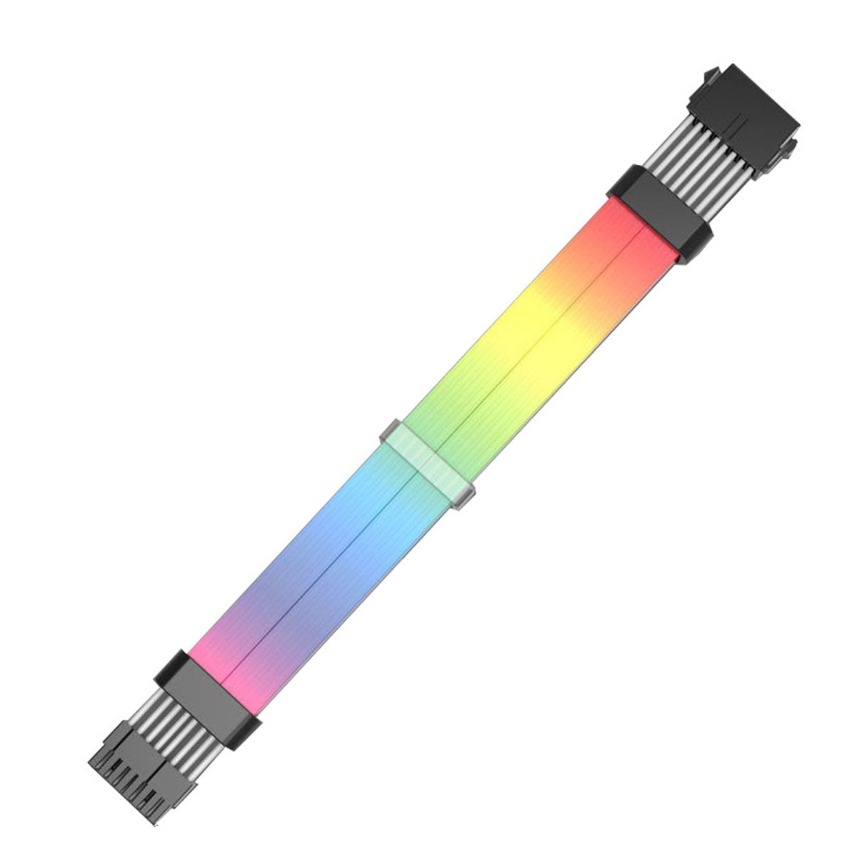 darkFlash LightGlow LG02 ARGB GPU extension cable black front view