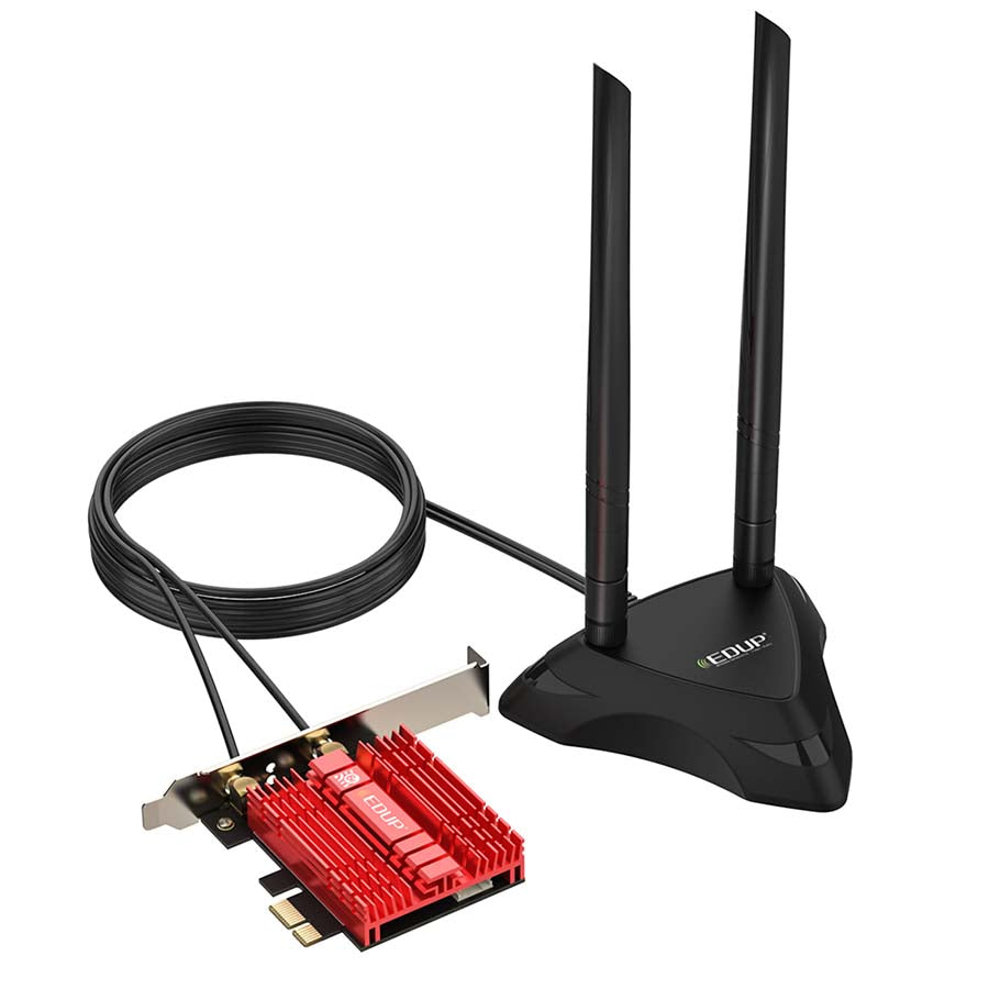 EDUP EP-9651GS Pro Wi-Fi 6E PCIe adapter front view