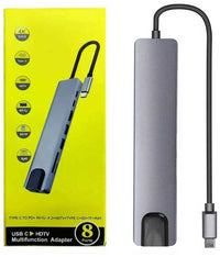 USB-C 8-in-1 multiport adapter hub main product view
