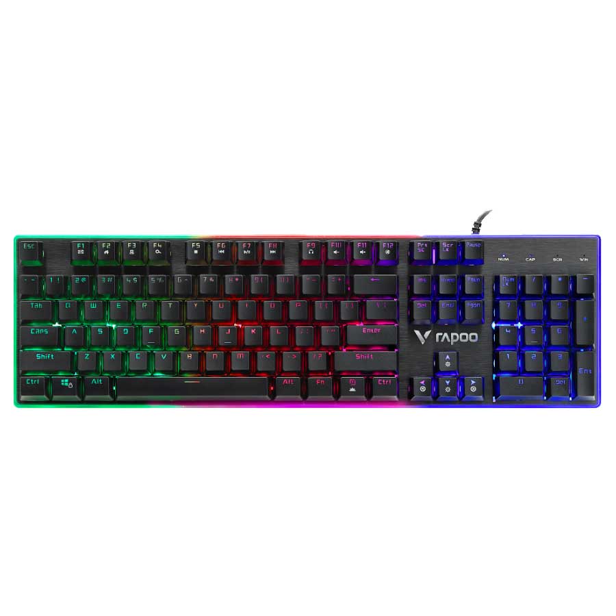 Rapoo V52PRO backlit gaming keyboard top view