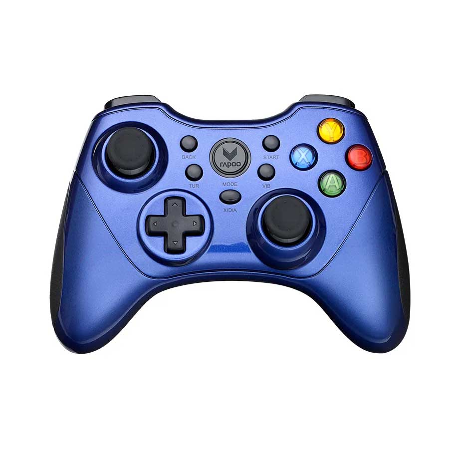 Rapoo V600S Wireless Vibration Gamepad, 2.4GHz, Dual Vibration Motors, Blue, (V600S)